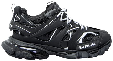 balenciaga track black white laces.